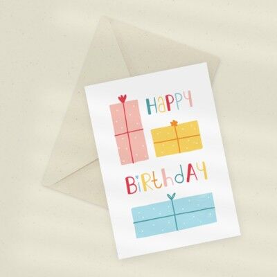 Eco Greeting Card — Birthday Presents