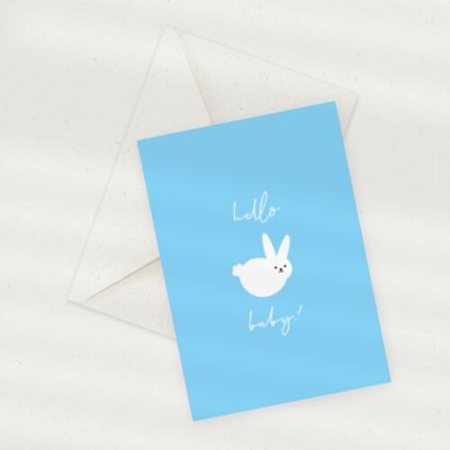 Eco Greeting Card — Hello Bunny