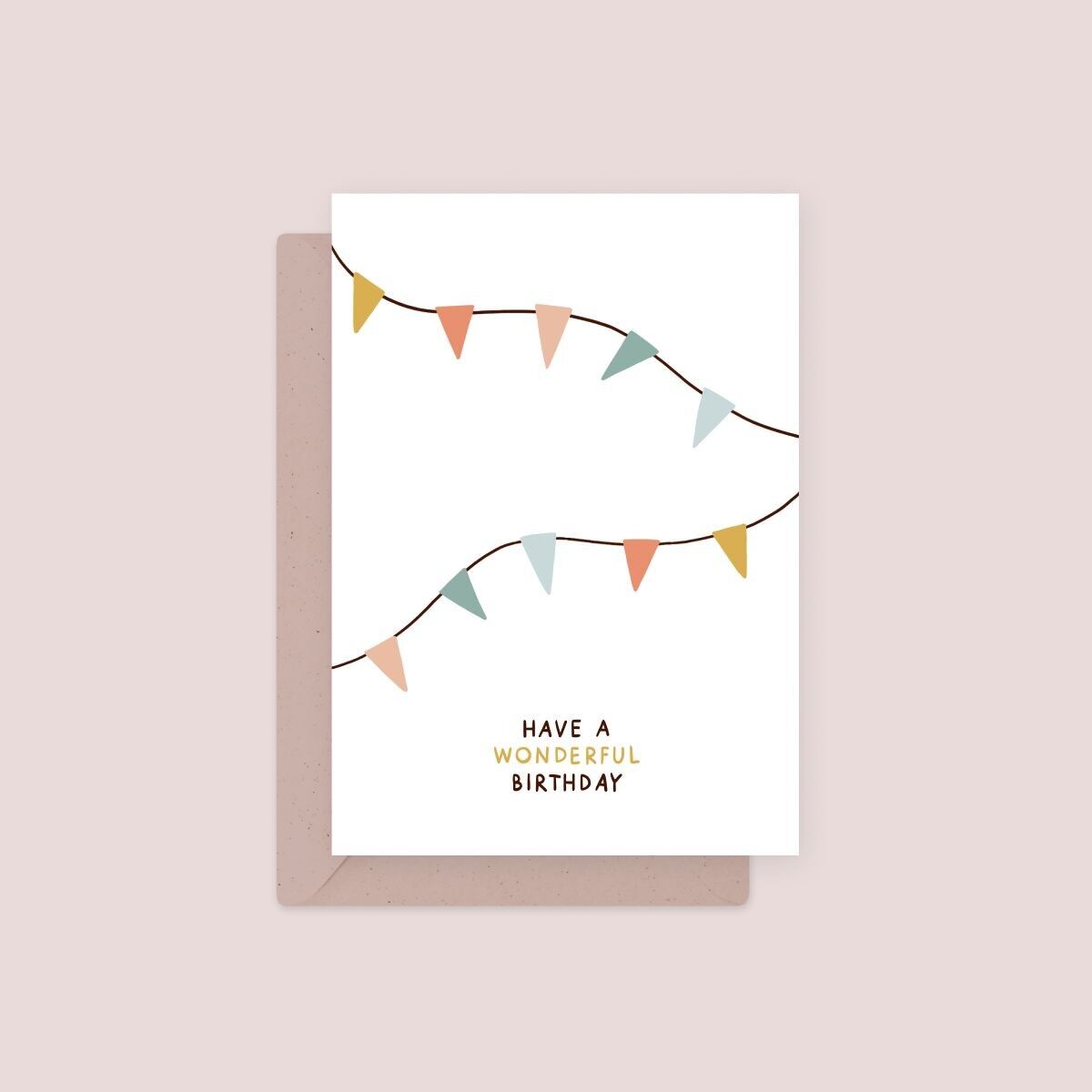 Carte de vœux écologique — guirlande d'anniversaire