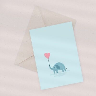 Carte de vœux écologique — bébé éléphant