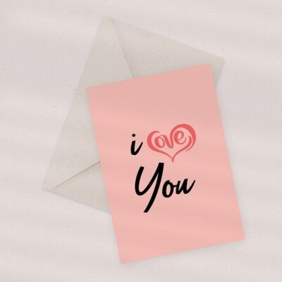 Eco Greeting Card — Love Text