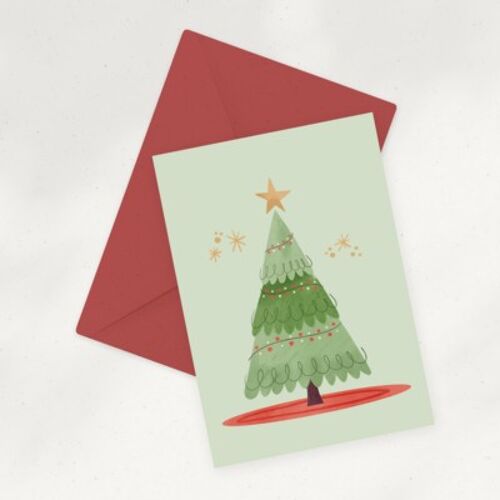 Eco Greeting Card — Green Christmas Tree