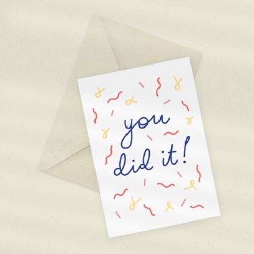 Eco Greeting Card — You Did It