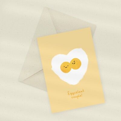 Tarjeta de felicitación ecológica — Eggcelent Couple