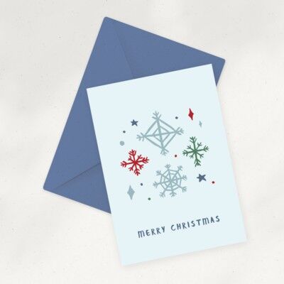 Eco Greeting Card — Snowflakes
