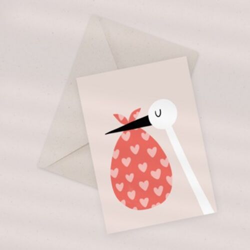 Eco Greeting Card — Stork