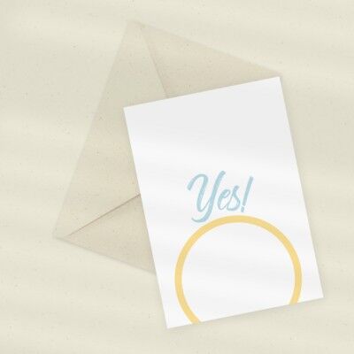 Eco Greeting Card — She Said Yes