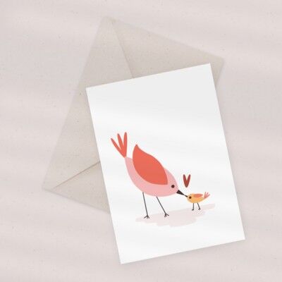 Eco Greeting Card — Bird Parenting