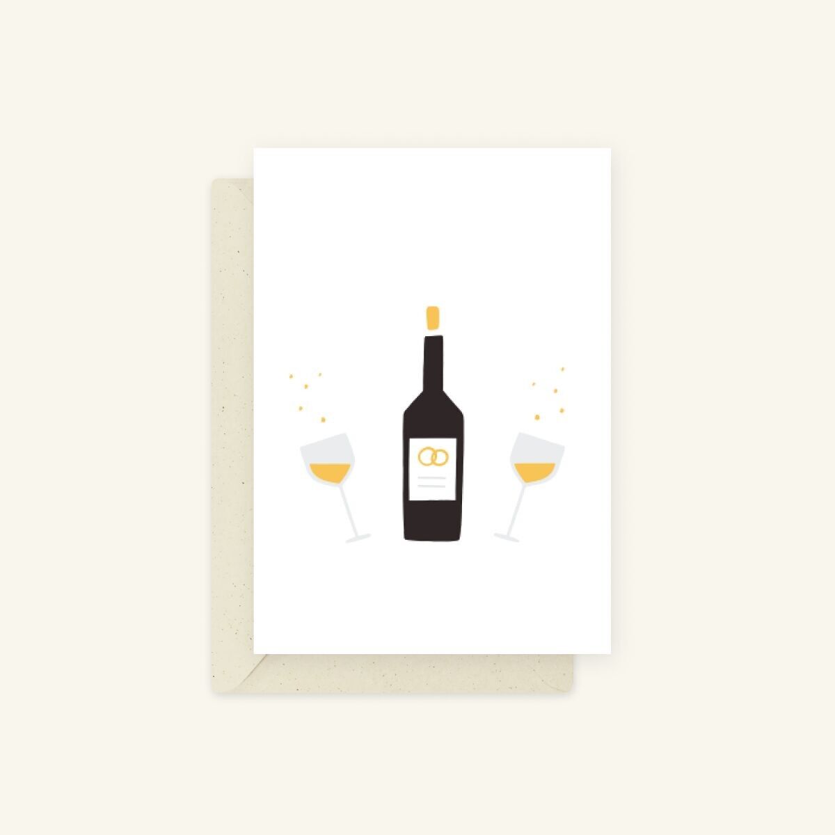 Biglietto d'auguri ecologico: brindisi alla coppia