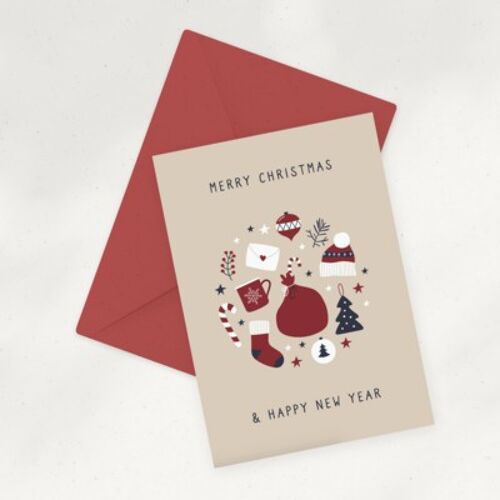 Eco Greeting Card — Christmas Symbols