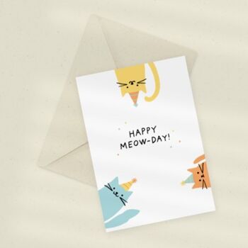 Carte de vœux écologique — Happy Meow-Day 1