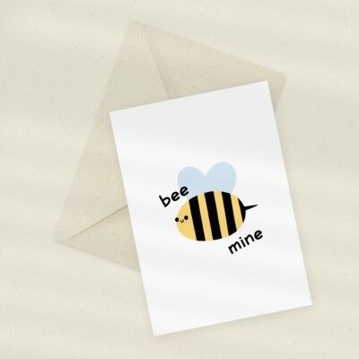 Öko-Grußkarte – Bee Mine