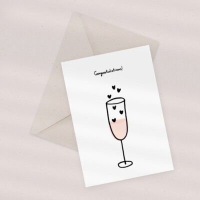 Eco Greeting Card — Champagne
