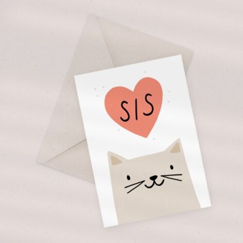 Eco Greeting Card — Sis Love