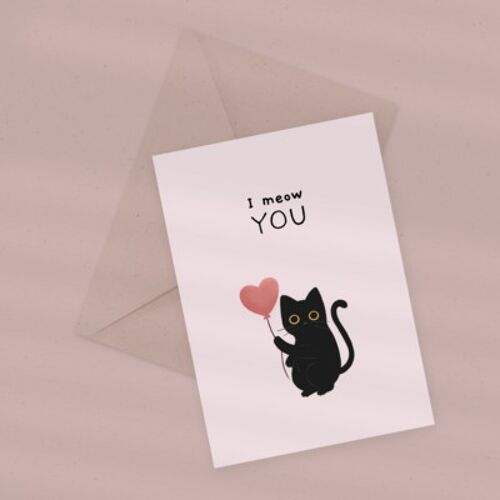 Eco Greeting Card — I Meow You
