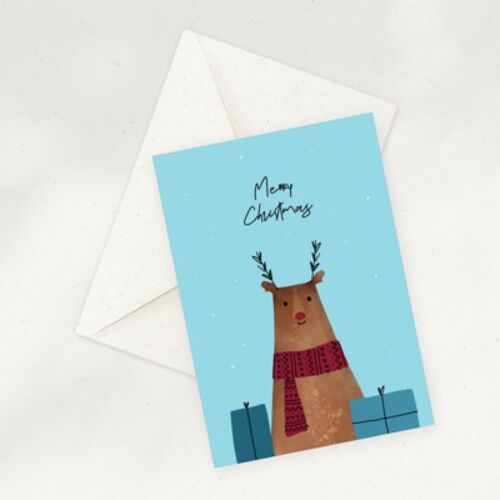 Eco Greeting Card — Christmas Reindeer