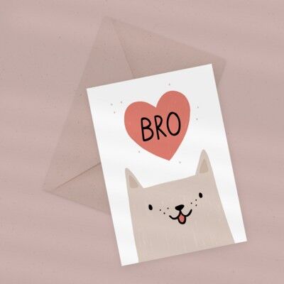 Öko-Grußkarte – Bro Love