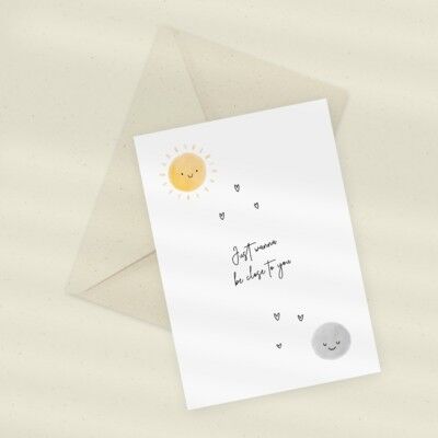 Eco Greeting Card — Moon & Sun