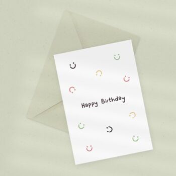 Carte de vœux écologique — Smileys d'anniversaire 1