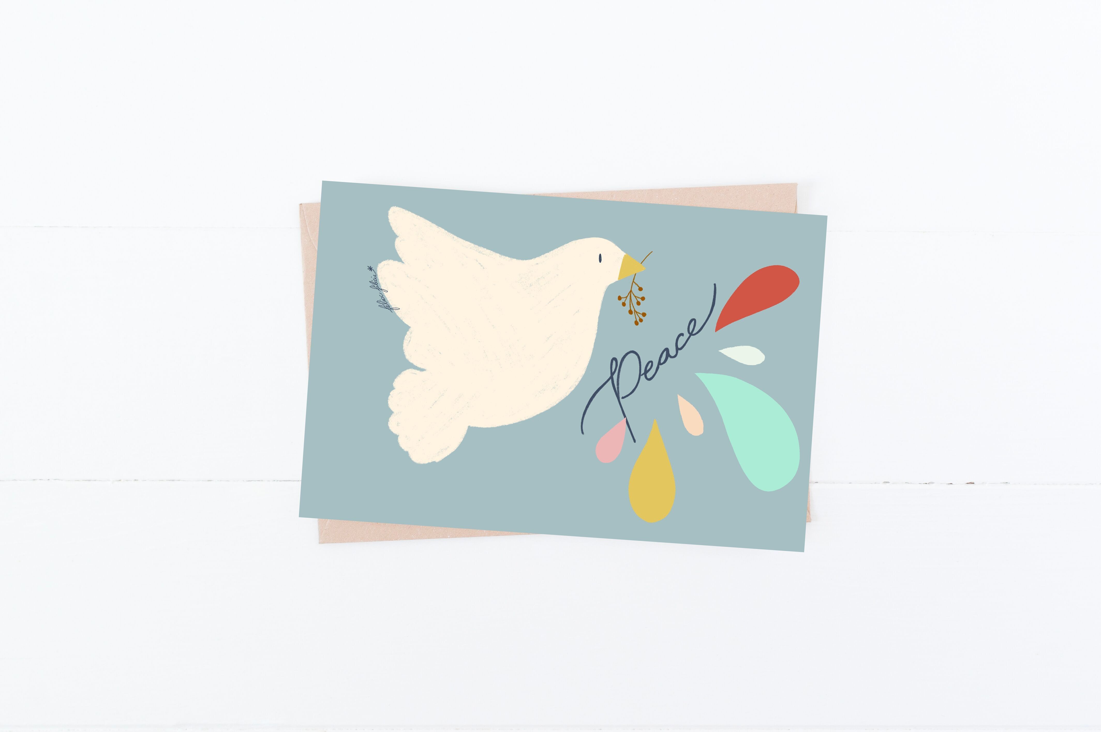 Karte „Peace“ (mit Umschlag)