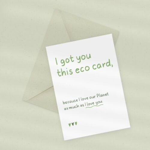 Eco Greeting Card — Love Our Planet