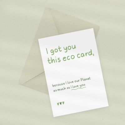 Tarjeta de felicitación ecológica — Love Our Planet