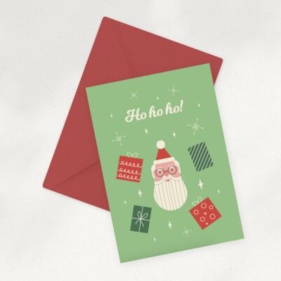 Eco Greeting Card — Happy Santa