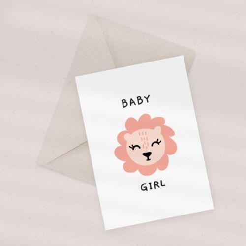 Eco Greeting Card — Lion Girl