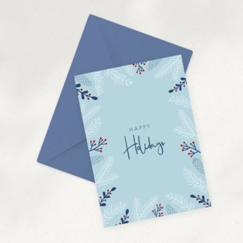 Eco Greeting Card — Frosty Holidays