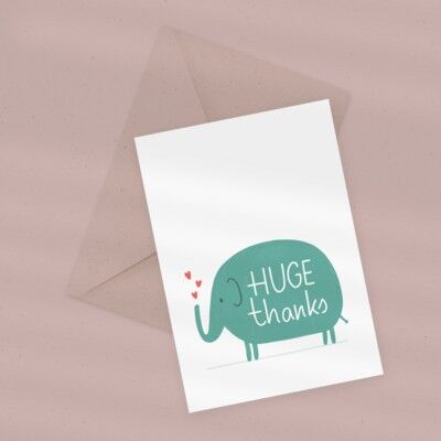 Eco Greeting Card — Huge Thanks