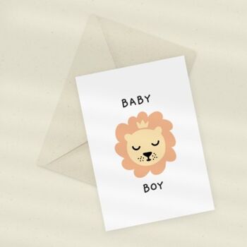 Carte de vœux écologique — Lion Boy 1