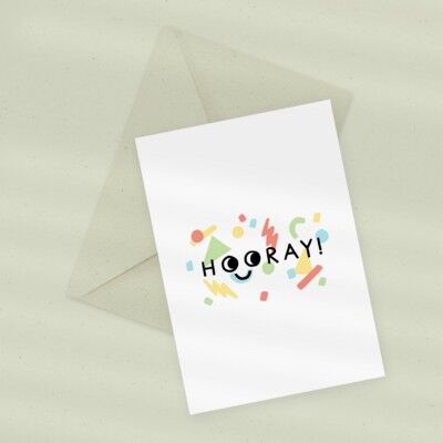 Eco Greeting Card — Hooray!
