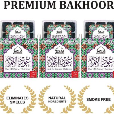 Oudh Al Qamar Bakhoor – (3 Trays x 9 piece each)