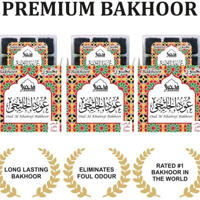 Oudh Al Khaleeji Bakhoor – (3 Trays x 9 piece each)