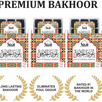 Oudh Al Khaleeji Bakhoor – (3 Trays x 9 piece each)