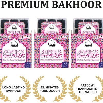 Oudh Al Habayeb Bakhoor – (3 Trays x 9 piece each)