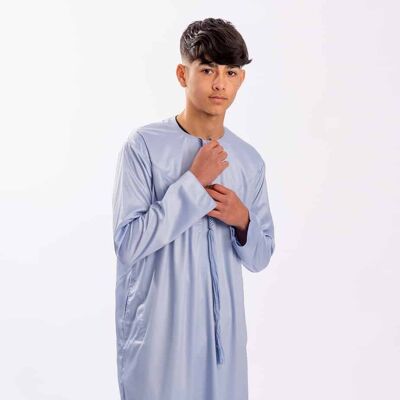 Boys Sky Blue Emirati Thobe - 24 INCHES | AGE 1