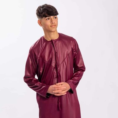 Boys Maroon Emirati Thobe - 44 INCHES | AGE 10 / 11