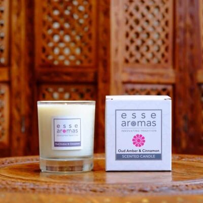 Oud amber & cinnamon scented candle 20cl
