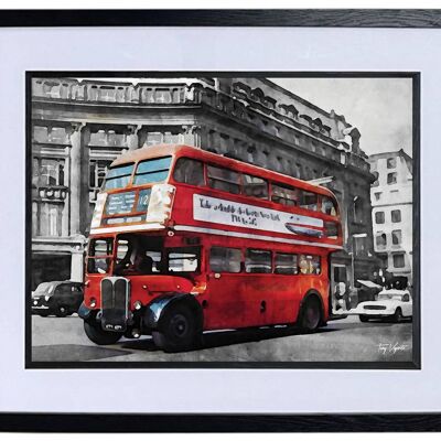 Bus rouge londonien vintage