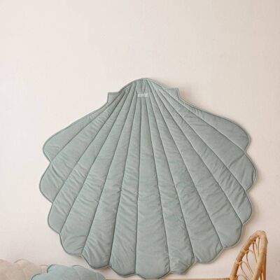 Tapis de coquillage en velours "Powder Mint"