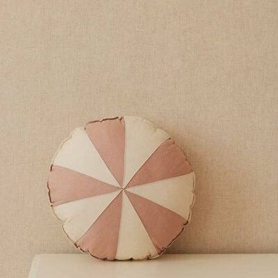 Cojín patchwork “Caramelo rosa empolvado”