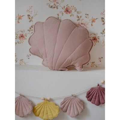Cojín Lino Shell “Powder Pink”