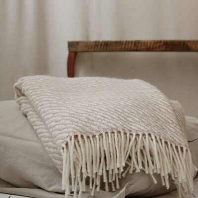 Coperta in lana “Spiaggia sabbiosa”.