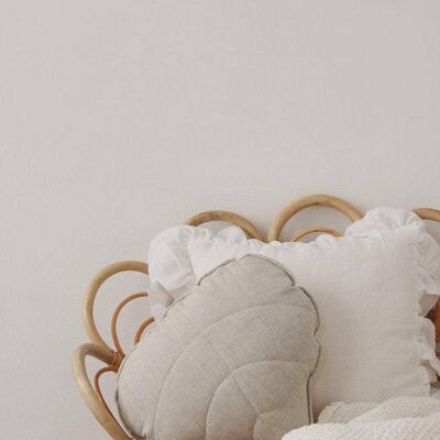 “Sand” Linen Leaf Pillow