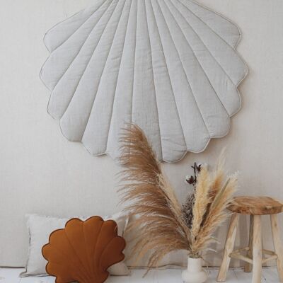 Materassino conchiglia in lino “Sabbia”.