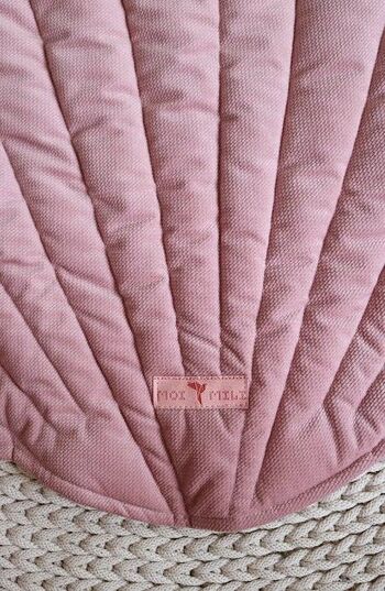 Tapis Coquillage Velours "Rose Doux" 3
