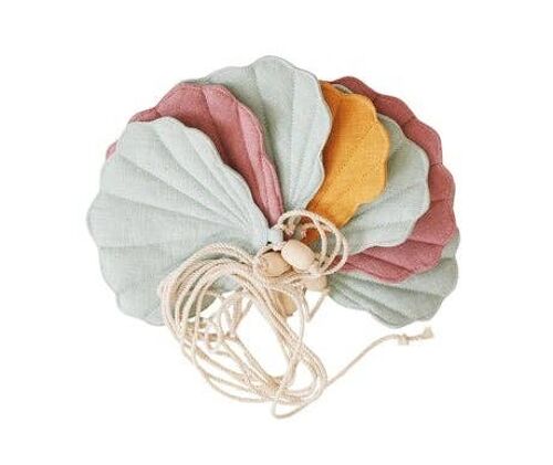 “Summerwind” Linen Garland with Shells