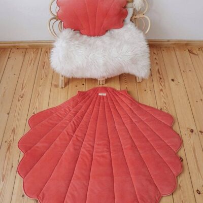 Tapis Coquillage Velours « Corail »