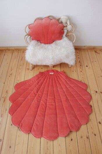 Tapis Coquillage Velours « Corail » 1